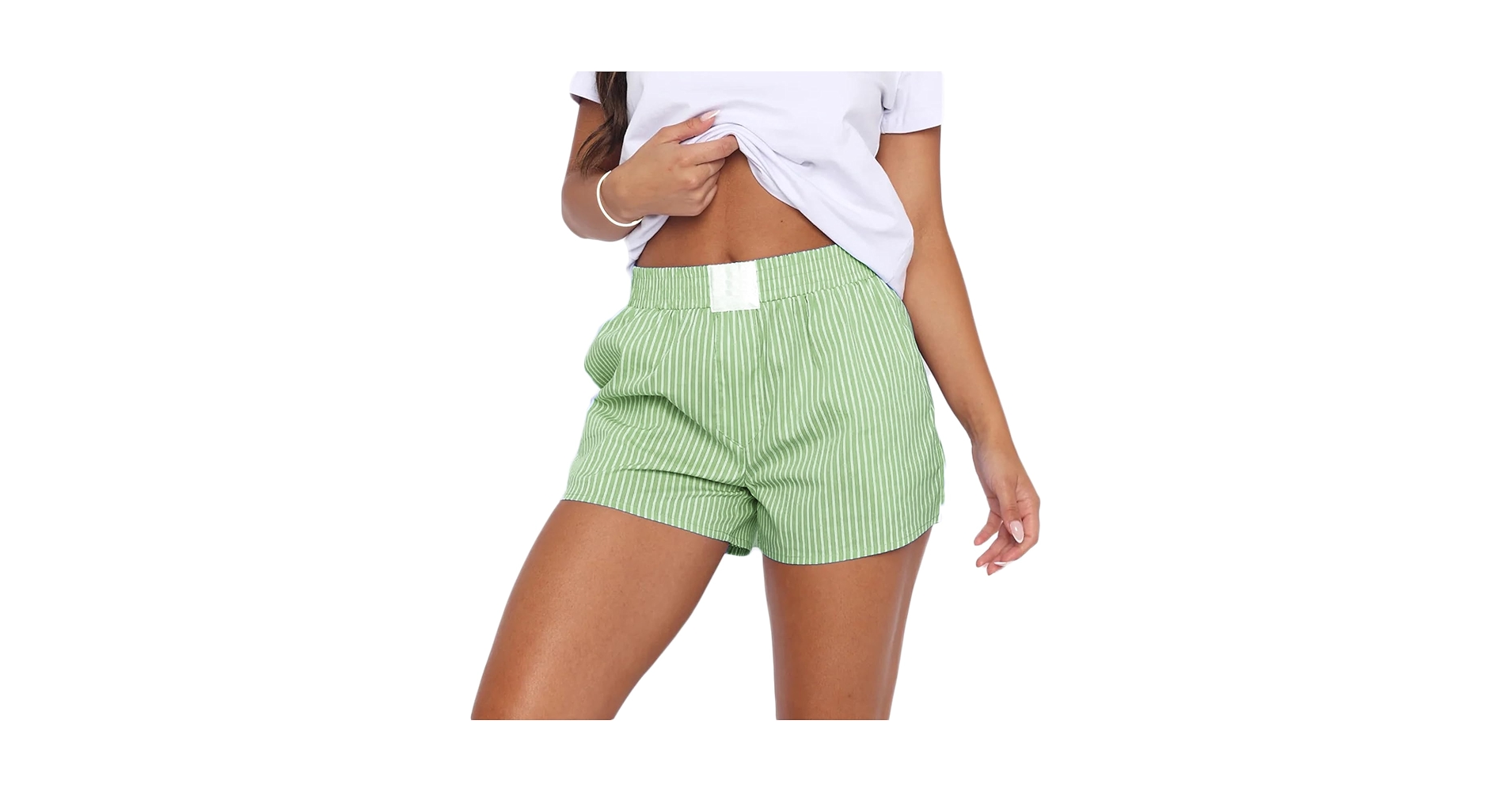 JINZIYINZI Women Y2k Cute Striped Boxer Pajama Bottoms